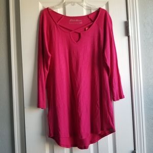 Eddie Bauer Womens Cross Front Tunic Top